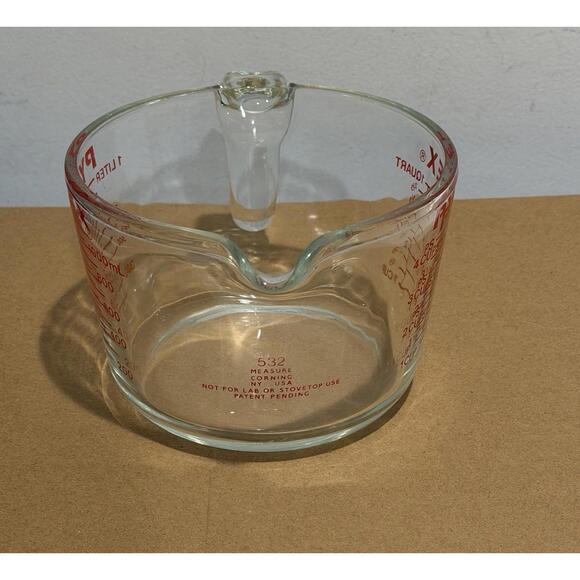 Pyrex 4 Cup/32oz Glass Measuring Cup with Red Lettering - Picture 4 of 6
